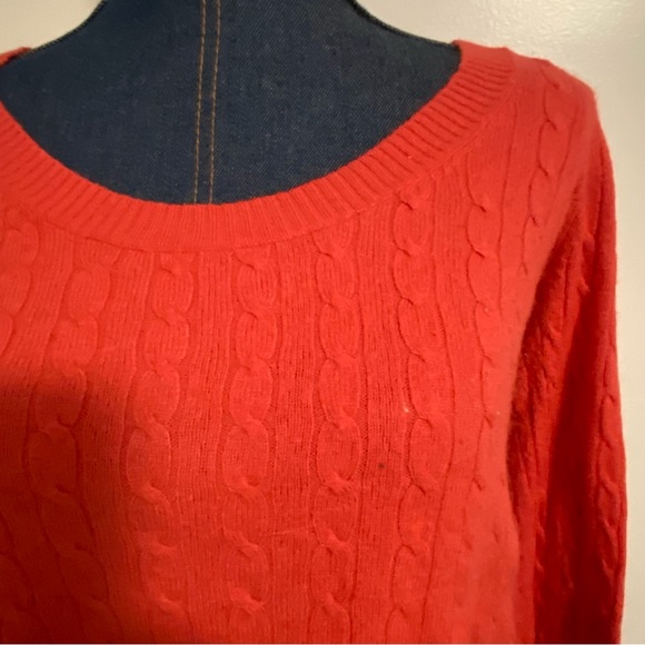 Silk/Nylon/Angora Blend Cableknit Sweater - Picture 3 of 7